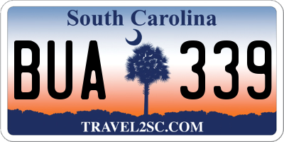 SC license plate BUA339