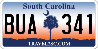 SC license plate BUA341