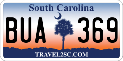 SC license plate BUA369