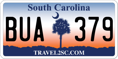 SC license plate BUA379