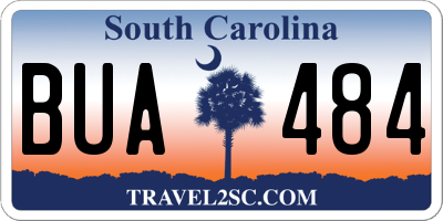 SC license plate BUA484