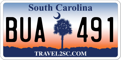 SC license plate BUA491