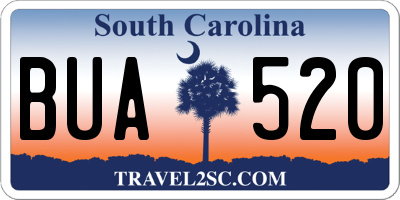 SC license plate BUA520