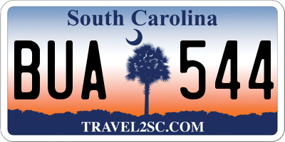 SC license plate BUA544
