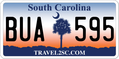 SC license plate BUA595