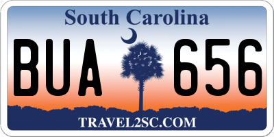 SC license plate BUA656