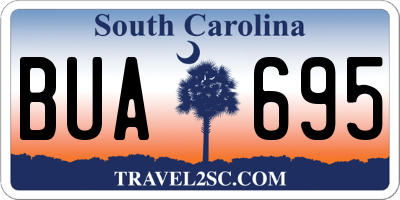 SC license plate BUA695