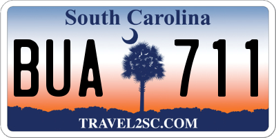 SC license plate BUA711