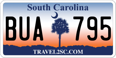 SC license plate BUA795