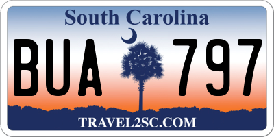 SC license plate BUA797