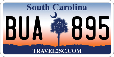 SC license plate BUA895