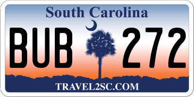 SC license plate BUB272
