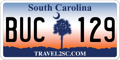 SC license plate BUC129