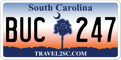 SC license plate BUC247