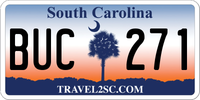 SC license plate BUC271