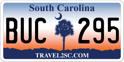 SC license plate BUC295