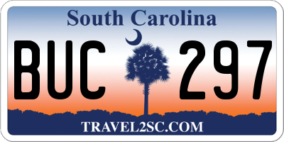 SC license plate BUC297