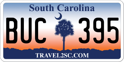 SC license plate BUC395