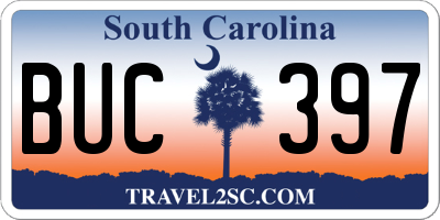 SC license plate BUC397