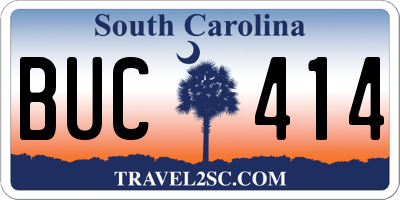 SC license plate BUC414