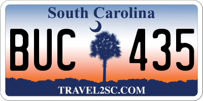 SC license plate BUC435