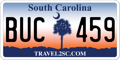 SC license plate BUC459