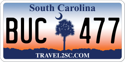 SC license plate BUC477