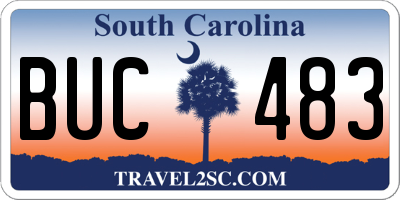 SC license plate BUC483