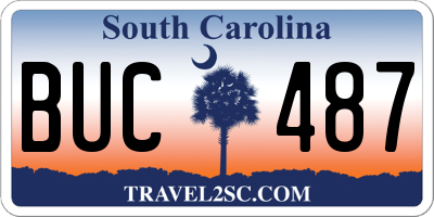 SC license plate BUC487