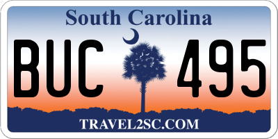 SC license plate BUC495