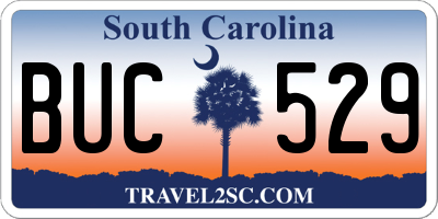 SC license plate BUC529