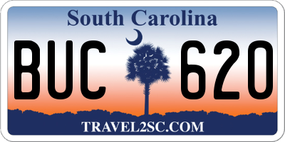 SC license plate BUC620