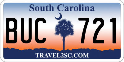 SC license plate BUC721