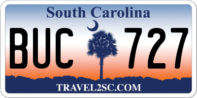 SC license plate BUC727