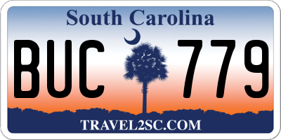 SC license plate BUC779