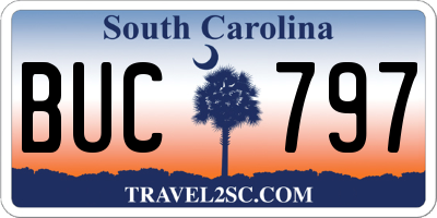 SC license plate BUC797