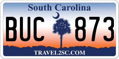 SC license plate BUC873