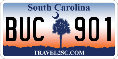 SC license plate BUC901