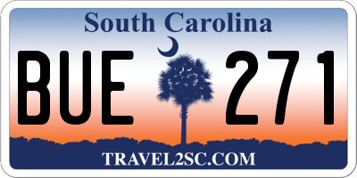SC license plate BUE271