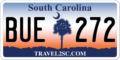 SC license plate BUE272