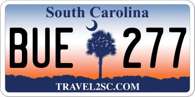 SC license plate BUE277