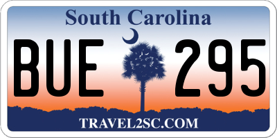 SC license plate BUE295