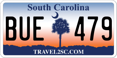 SC license plate BUE479