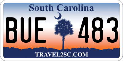 SC license plate BUE483
