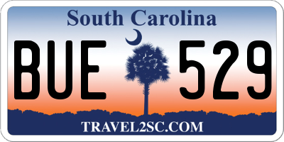 SC license plate BUE529