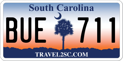 SC license plate BUE711