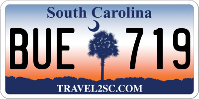 SC license plate BUE719