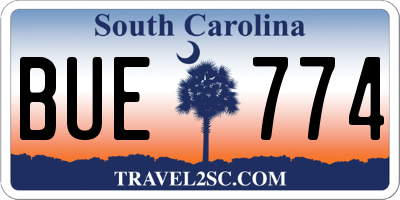 SC license plate BUE774