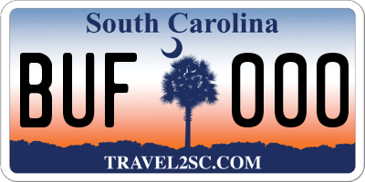 SC license plate BUF000