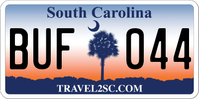 SC license plate BUF044